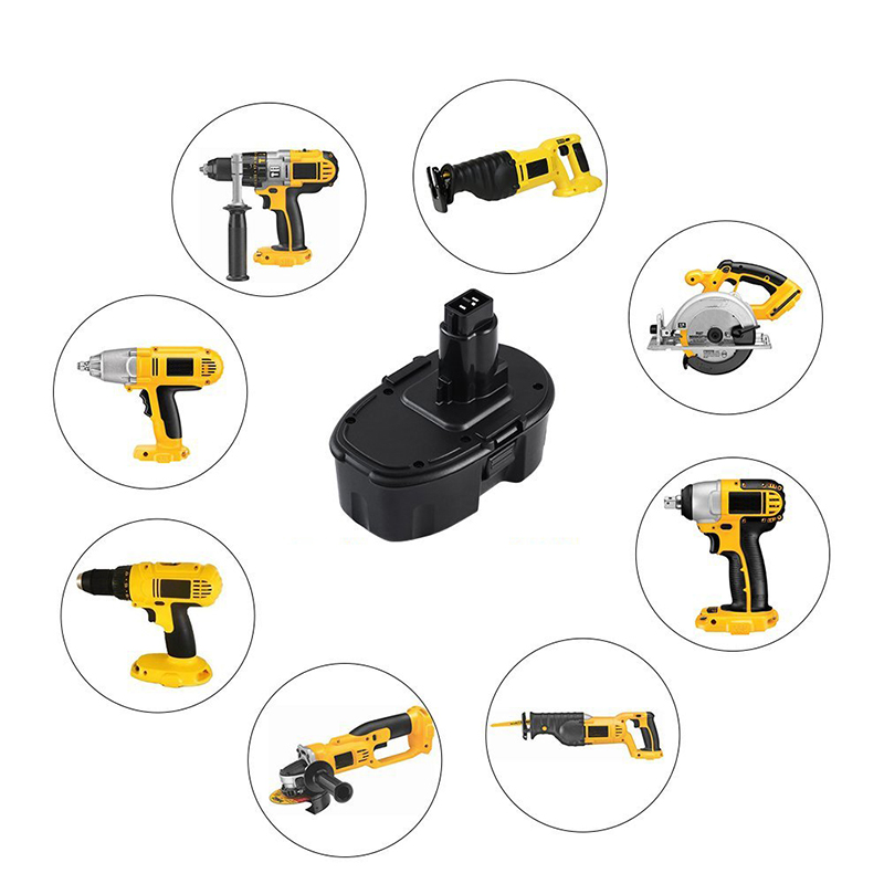 Vervanging 18V 1300mAh Ni-Cd accu-boorbatterijen voor Dewalt DC9096, DC725, DE9095