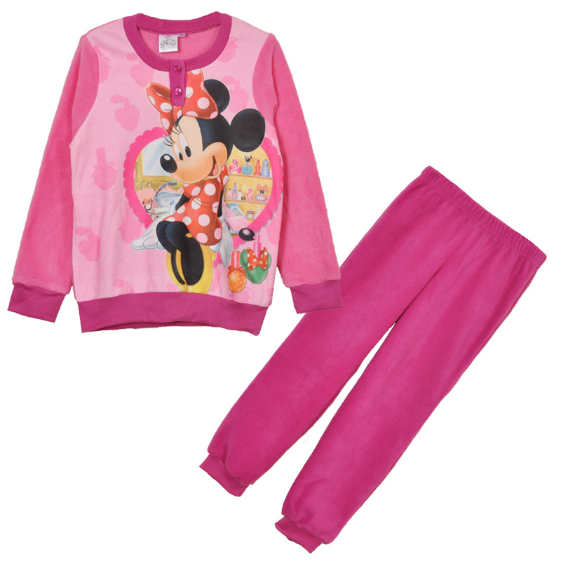 Set van pyjama's in microvezel met fleece voor meisjes