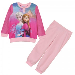 Set van pyjama's in microvezel met fleece voor meisjes