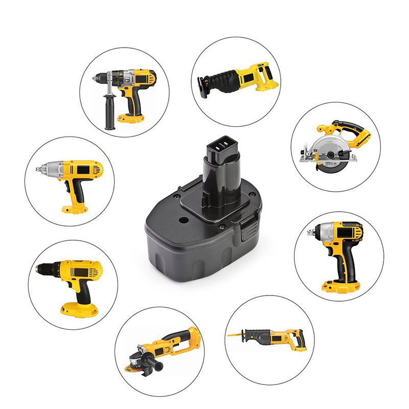 Ni-Cd 14.4V 2000mAh vervangende batterijen Accu-boormachine voor Dewalt DC9091, DE9091