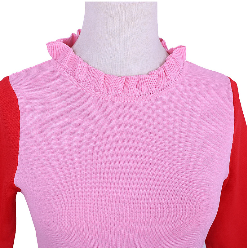 2018 Zomer col met korte mouwen dames Tweedelige set gebreide sweaterjurk