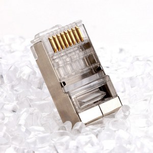 RJ45-connector CAT5E CAT6 Crimp Ethernet-connector STP 8P8C Modulaire kristalkopstekkers