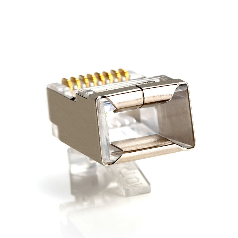RJ45-connector CAT5E CAT6 Crimp Ethernet-connector STP 8P8C Modulaire kristalkopstekkers