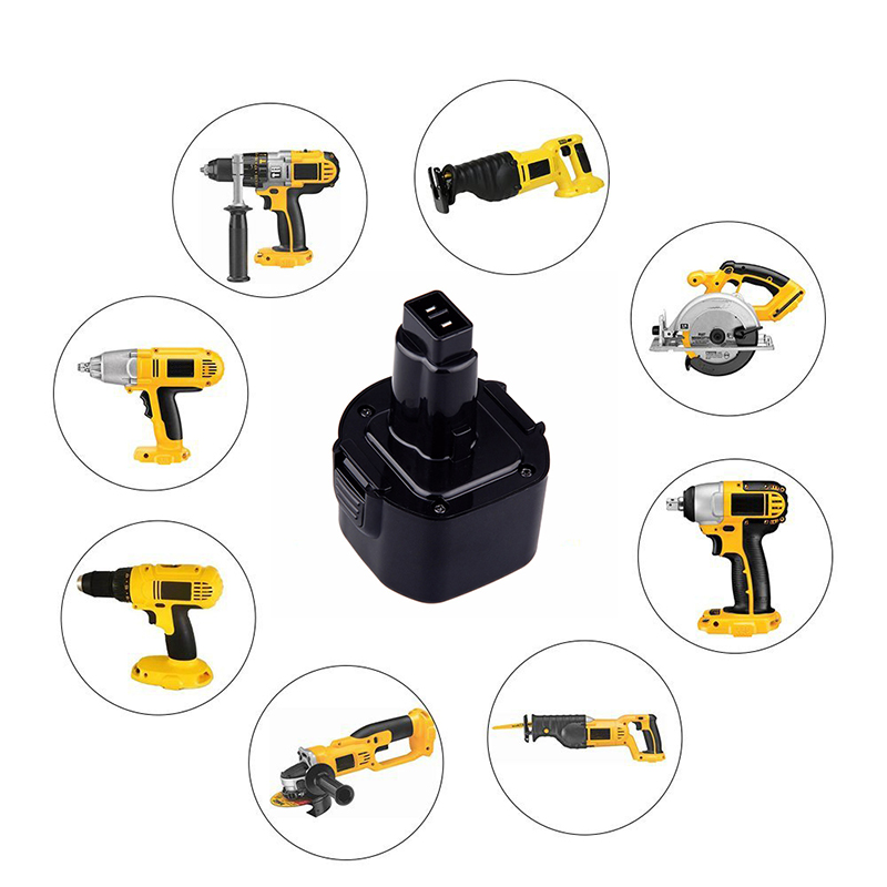 Ni-Cd 9.6V 1300mAh Power Tool oplaadbare batterijen voor Dewalt DE9036, DE9061, DE9062