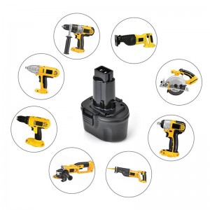 Ni-Cd 7.2V 1300mAh draadloze boor vervangende batterijcellen voor Dewalt DE9057, DE9085, DW9057