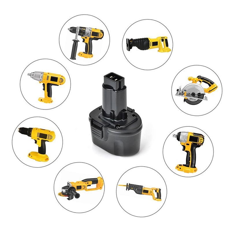 Ni-Cd 7.2V 1300mAh draadloze boor vervangende batterijcellen voor Dewalt DE9057, DE9085, DW9057