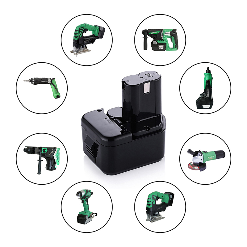 EB1215, EB1214S, EB1220HS Ni-Cd 2000mAh 12V vervangende accu-boorbatterij