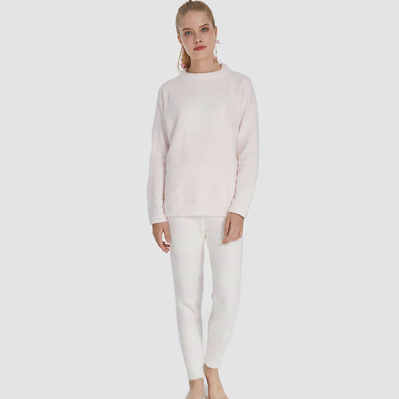 Dames elastische microfiber fleece pyjama set