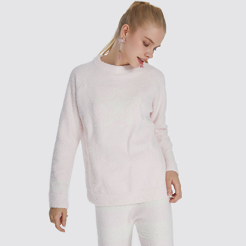 Dames elastische microfiber fleece pyjama set