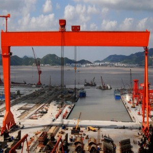 Dubbele balk portaalkraan voor scheepsbouw