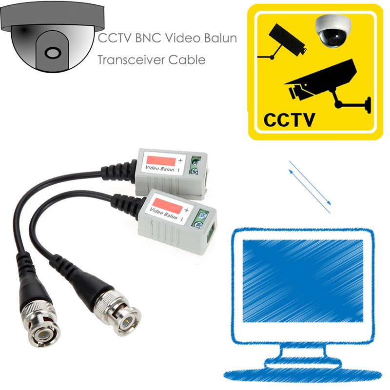 Mini CCTV BNC Video Balun Transceiver-kabel