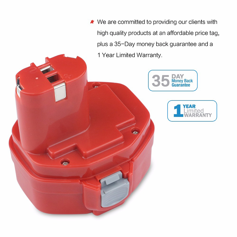 Ni-Cd 14.4V 2000mAh vervangende batterijen voor Makita 1435, 1435F, 192699-A Snoerloos elektrisch gereedschap