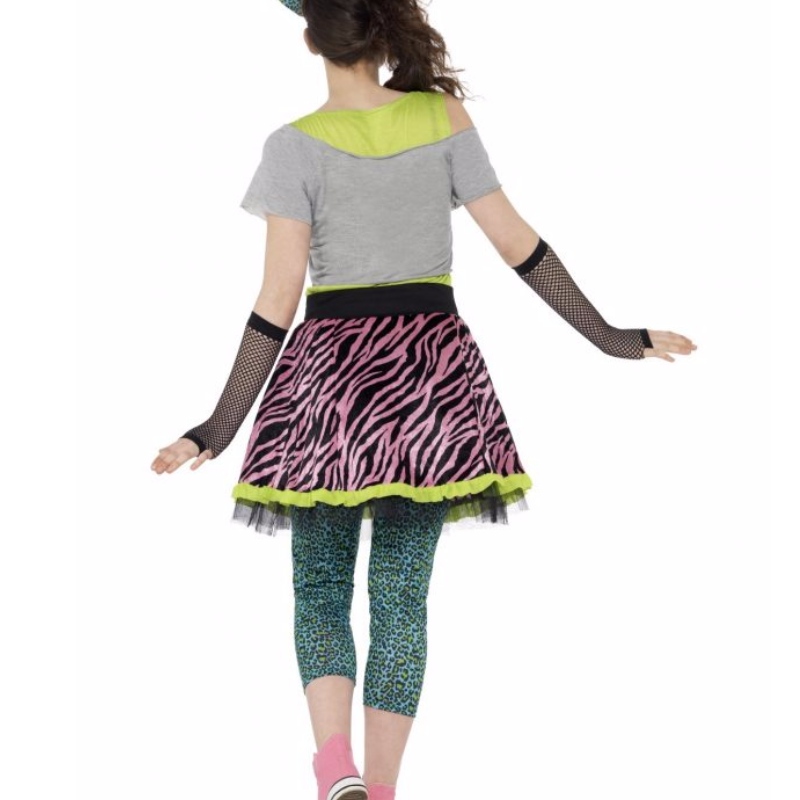 Kids Girls Back to 80s Wild Child Costume Dress Rok Shirt groothandel
