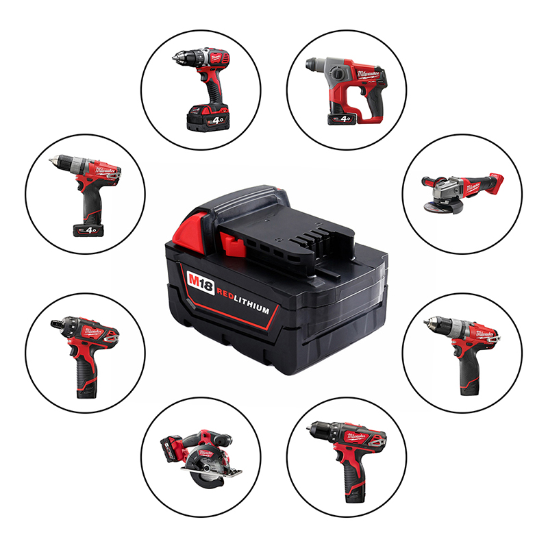 Lithium 18V 3000mAh Accu-boorbatterijen voor Milwaukee 48-11-1840 M18 vervangen