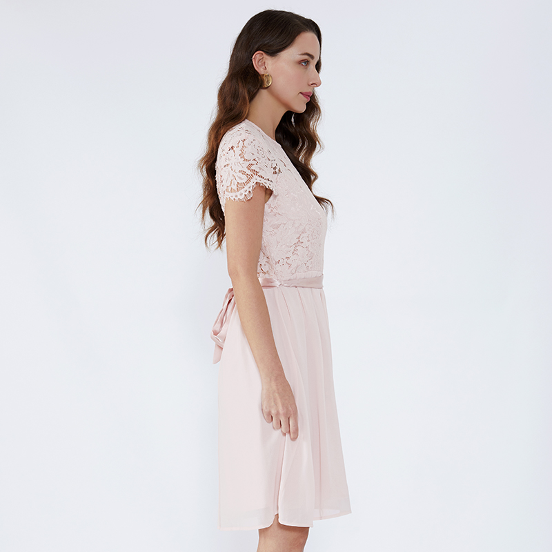 Strik Roze Formeel Kant Casual Dames Jurken Feestkleding JCGJ190315082