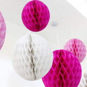 Partij decoratiesets inclusief Pom Flower ronde papieren zakdoekjefan kleurrijk gesneden voor verjaardag