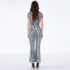 Bodycon shorts met luipaardprint Trendy tweedelige set dameskleding