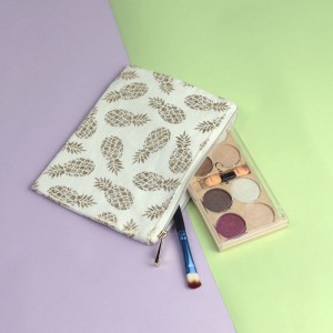 Hoogwaardige en milieuvriendelijke cosmetische zak met ananasvezels