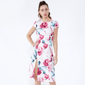 Splitsen Nieuwe Feeling Roupa's Bloemenprint Dames Zomerjurken