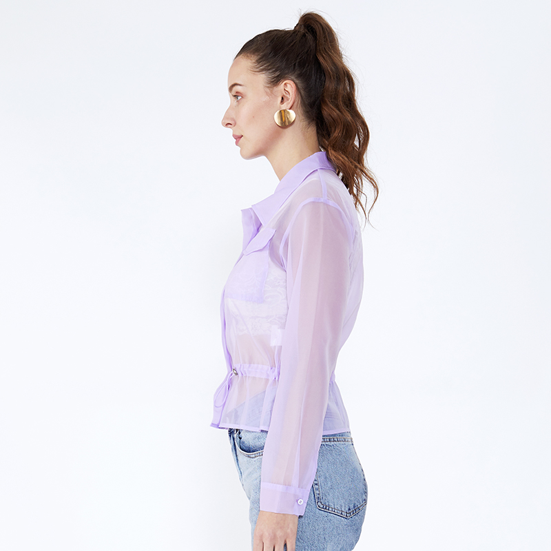 Groothandel Taillecollectie met elastisch perspectief Lange mouwen damesblouses