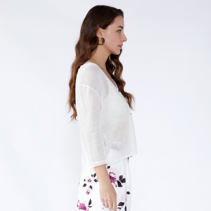 Dames Wit Koreaans Dames Tweedelig set Dameskleding Lange mouwen Blouses Tops