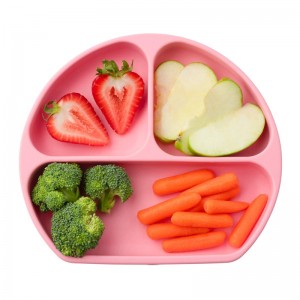 food grade siliconen zuig servies rubber baby bord