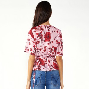 Bloemen Dames Fancy Blouse Chiffon Dameskleding Tops