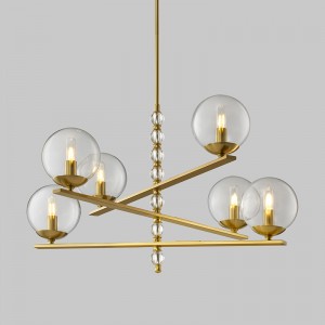 Modern Art Design Woonkamer Mode Glazen bol Kroonluchter Km2131