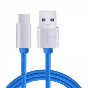 Nylon Briaded-datakabel Type-C naar USB