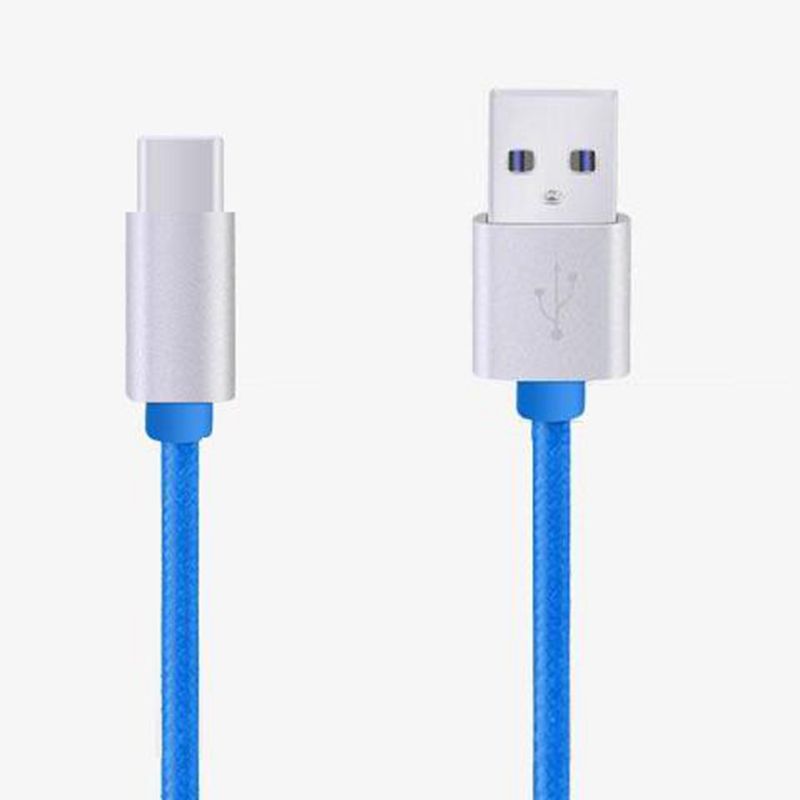 Nylon Briaded-datakabel Type-C naar USB