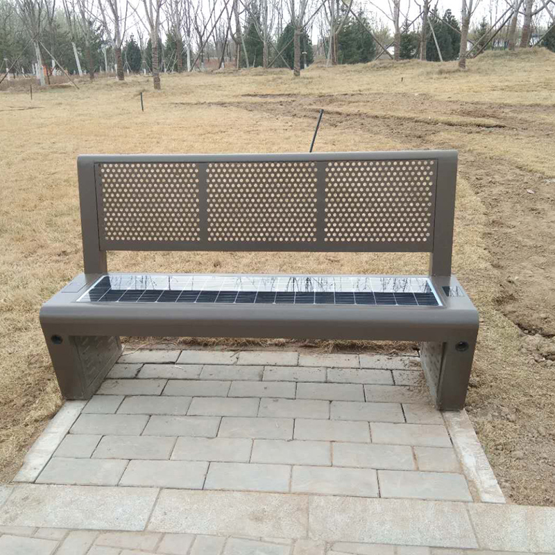 Directe fabriek buitenreclame LED-lichtbak Smart Solar Garden Bench
