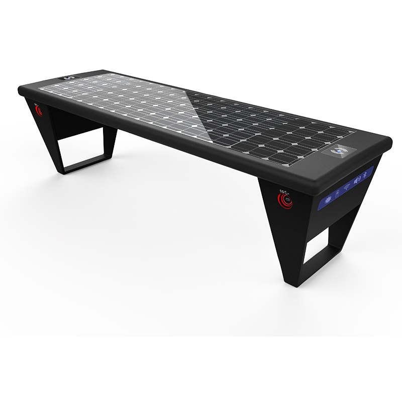 Minimalistisch design Smart Solar buiten tuinmeubelbank met draadloze telefoonlader
