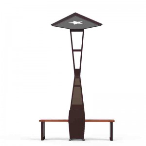 Hoge kwaliteit telefoon opladen WiFi Hot Spot LED Advertising Smart Solar Outdoor Park stalen bank