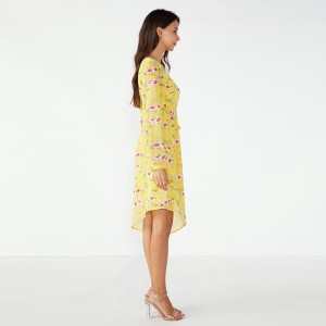 2019 Geel Retro Zomer Meisjes Fancy Dames Casual kleding