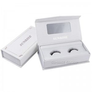 Aangepaste kartonnen boekvormige magnetische sluiting geschenkverpakking Wimpervertoningsdoos