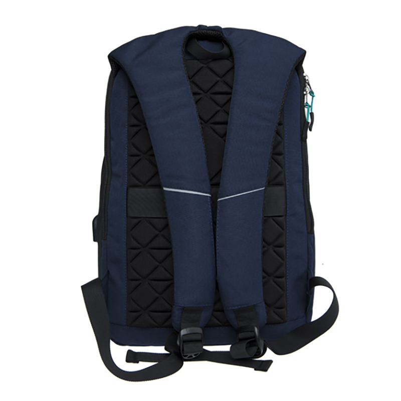 18SA-7127M SGS doorgegeven aangepaste kleuren marineblauw hoge kwaliteit USB-lader OEM ODM rugzak voor laptop