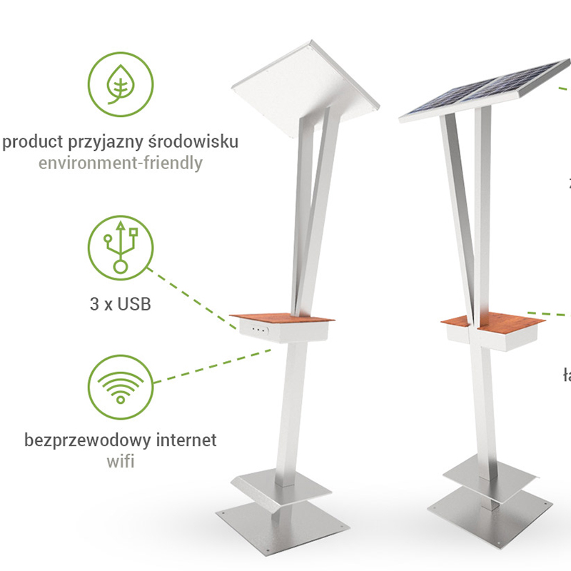 Buiten Intelligent Advertising Zonne-energie mobiele telefoon opladen Pole Station