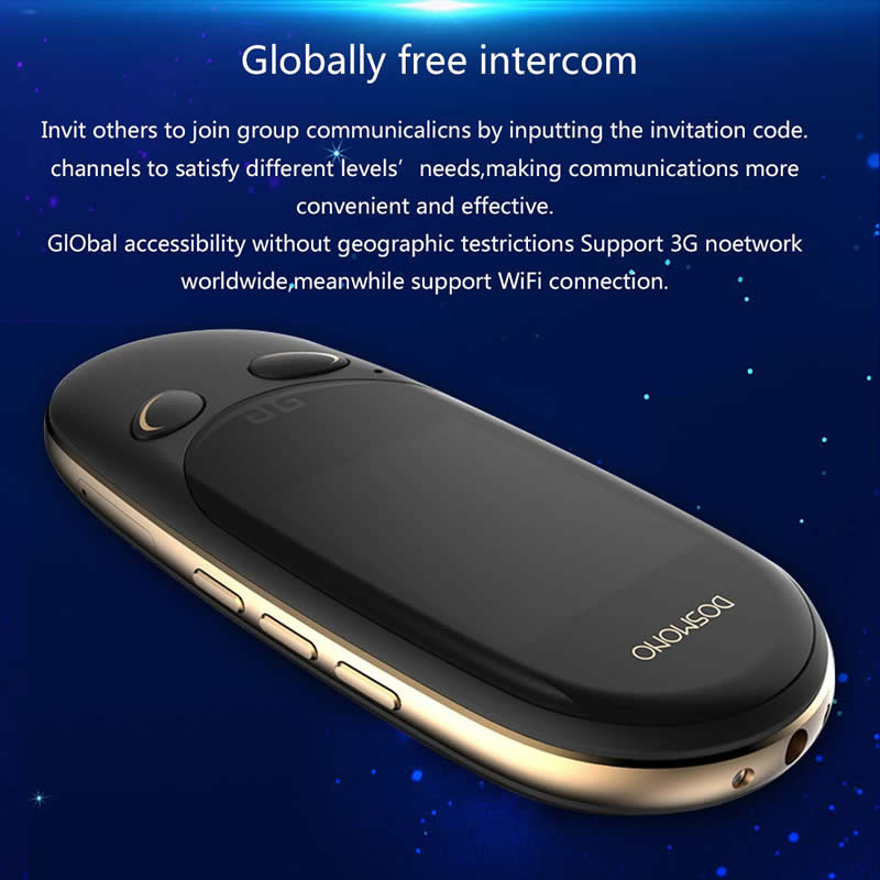 Smart Language Translator Device, 72 talen online 8 talen Offline AI Instant Digital Voices Translator Simultaanvertaling Recorder Intercom Device voor Toerisme Zakelijk Leren (zwart)