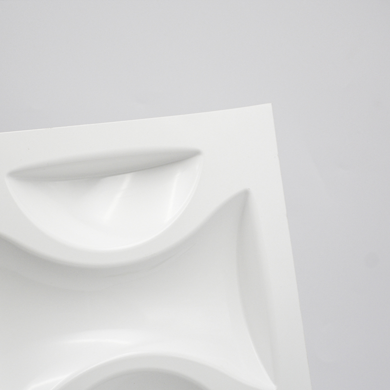Modern 1 mm dik wit kunststof kunststof 3D-wandpaneel voor binnenhuisinrichting