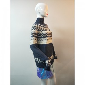 BLAUWE ABIGAIL FAIRISLE PATROON JUMPER RLWS0014F
