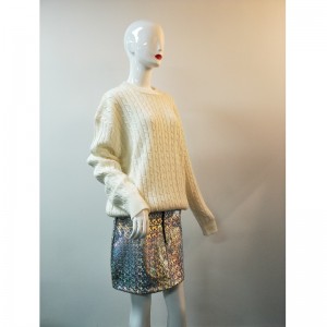 WIT KABEL SWEATER RLWS0022F