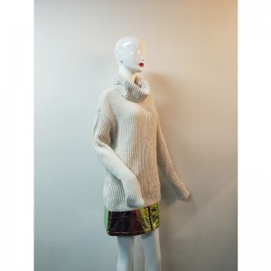 WITTE HOGE KRAAG MET LANGE MOUWEN RLW0045F