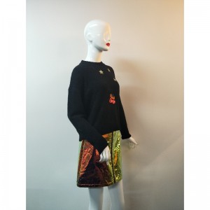 ZWARTE DRUK SWEATER RLWS0076F