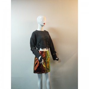 GRIJZE GESCHEURDE TRUI RLWS0082F