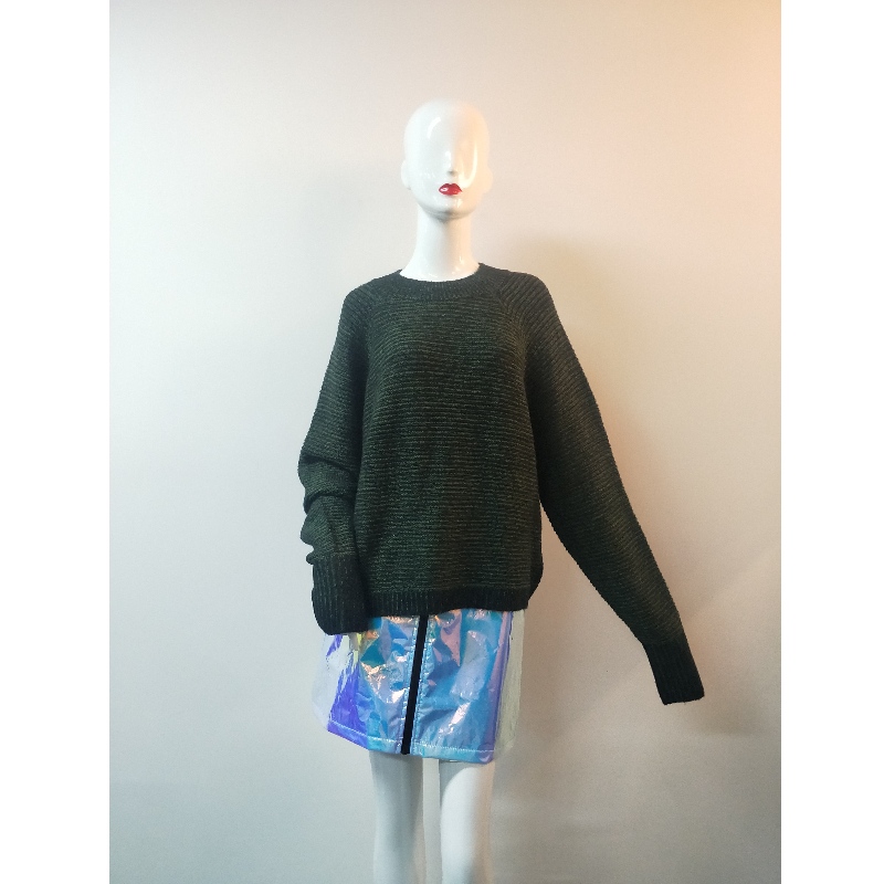 GROENE u0026 ZWARTE DAMES CREW SWEATER RLWS0087F