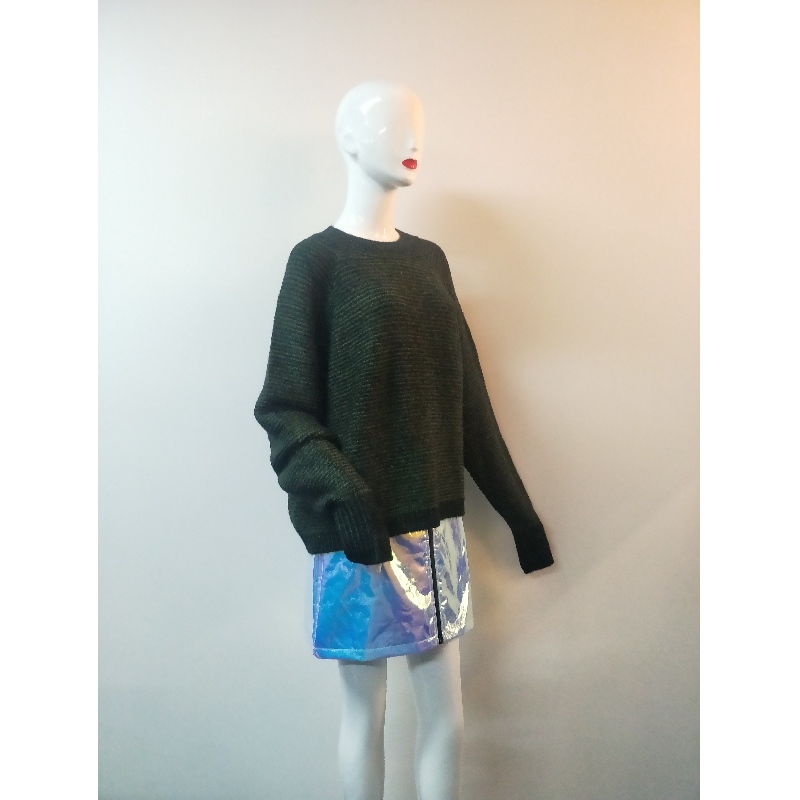 GROENE u0026 ZWARTE DAMES CREW SWEATER RLWS0087F