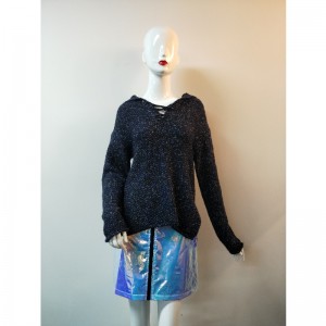 NAVY SLIT-SIDE SWEATER RLWS0100F