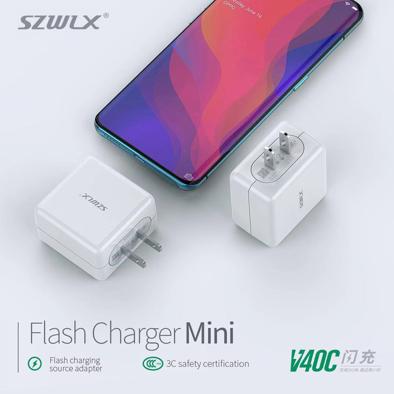 WEX - V40C OPPO VOOC laadadapter voor flits, muurlader, reislader