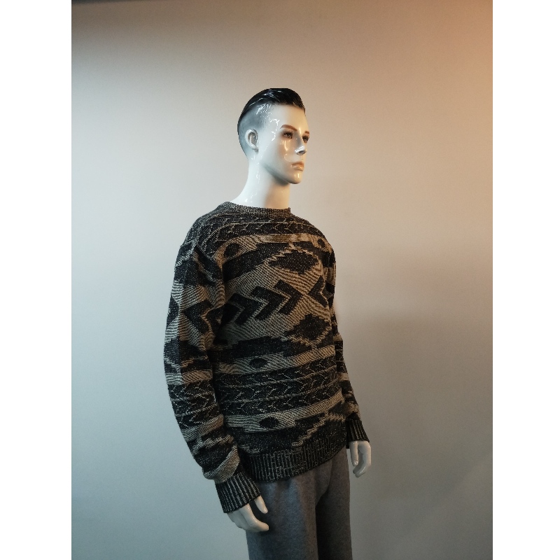 GRIJZE PRINT CREW-HALS TRUI RLMS0003F