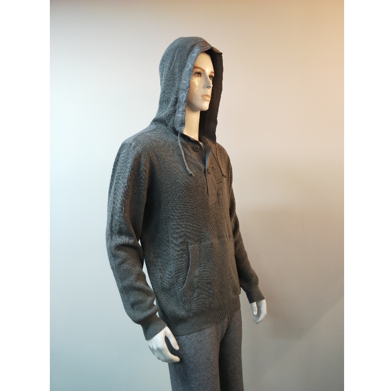 GRIJS HOODED SWEATER RLMS0004F